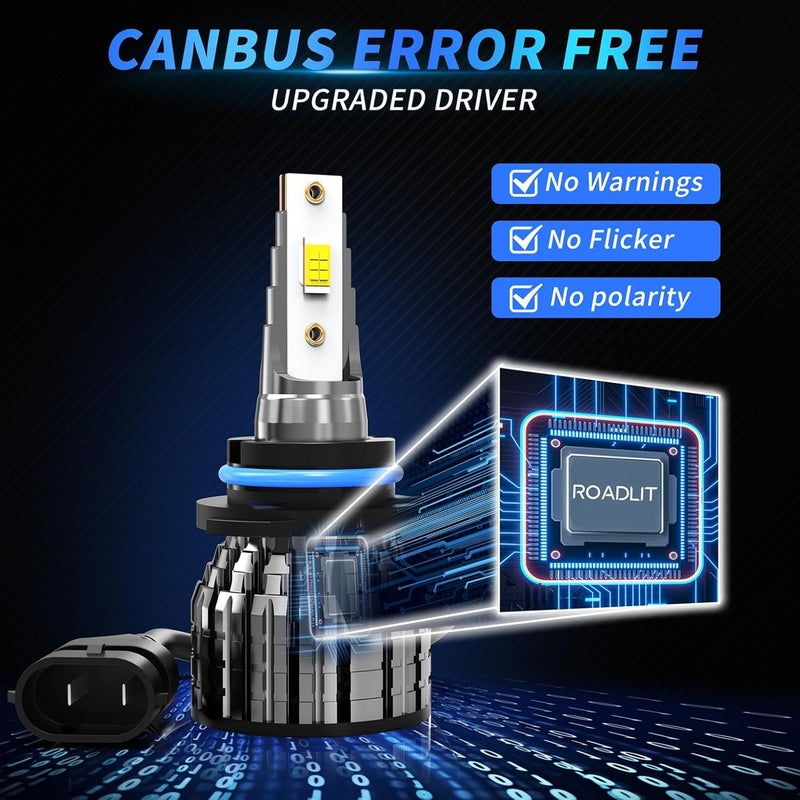ROADLIT Lights Bulbs for 1999 2000 2001 2002 2003 2004 2005 2006 Chevy Silverado 1500 2500 3500 Light Bulbs,9005 High Beam 9006 Low Beam or Fog Light Bulb, Plug with Play - 4 Pack - Image 5